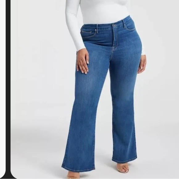 NWT Good American Womens Good Legs Flare Jeans - Picture 1 of 6